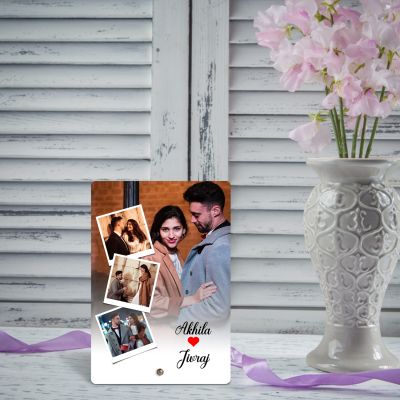 Personalized Collage Acrylic Picture Frame Anniversary, Wedding, Birthday Gift for Him or Her Bedroom Bedside Decor Photo Frame Gift For Couple Acrylic Photo Plaque